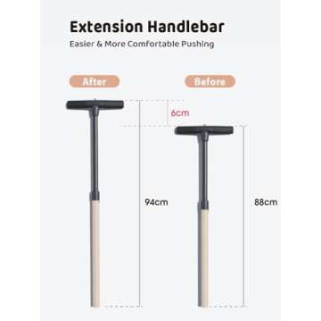 newyoo Toddler Tricycle with Push Handle for 1-3 Year Old, Toddler Bike, Birthday Toy for Boys and Girls, 5 in 1 Kids Trike, Balance Bike with Backrest and Safety Belt, Khaki, TR007