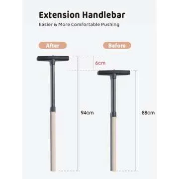 newyoo Toddler Tricycle with Push Handle for 1-3 Year Old, Toddler Bike, Birthday Toy for Boys and Girls, 5 in 1 Kids Trike, Balance Bike with Backrest and Safety Belt, Khaki, TR007