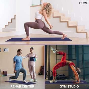 Foldable Yoga Mat-1/4 Inch Thick - Easy to Storage Travel Yoga Mat Foldable Lightweight for Fitness - Anti Slip Folding Exercise Mat for Yoga, Pilates, Home Workout & Floor Exercis