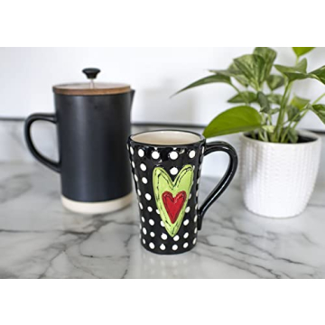 Tracy Pesche Heart Mug - Stylish Stoneware Gift Mug