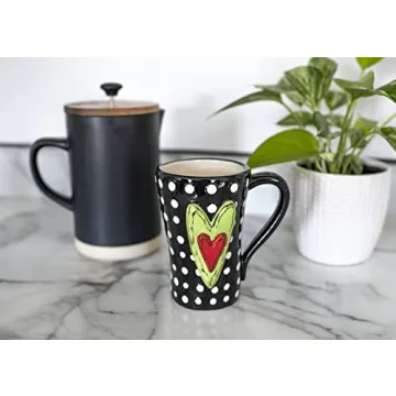 Tracy Pesche Heart Mug - Stylish Stoneware Gift Mug