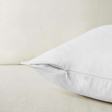 Fancy Homi 4 Packs Pure White Decorative Throw Pillow Covers 20x20 inch, Super Soft Faux Suede Decor Square Pillow Covers, Solid Cushion Cover for Couch Living Room Sofa Bedroom 50x50 cm