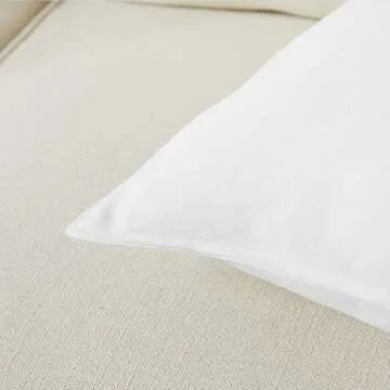 Fancy Homi 4 Packs Pure White Decorative Throw Pillow Covers 20x20 inch, Super Soft Faux Suede Decor Square Pillow Covers, Solid Cushion Cover for Couch Living Room Sofa Bedroom 50x50 cm