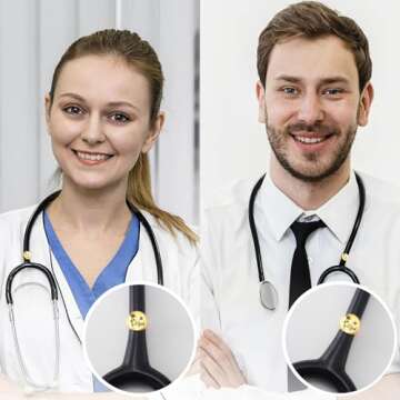 Stethoscope Name Tag Personalized for Nurse, Handmade Stethoscope Charms ID Tag, Custom Made Nursing Graduation Accessories Nurses Week Gifts