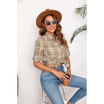 Stylish Plus Size Plaid Flannel Shirts for Women