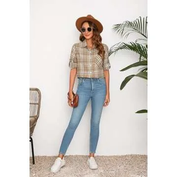 Stylish Plus Size Plaid Flannel Shirts for Women