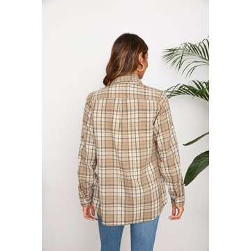 Stylish Plus Size Plaid Flannel Shirts for Women