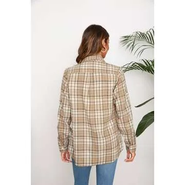 Stylish Plus Size Plaid Flannel Shirts for Women