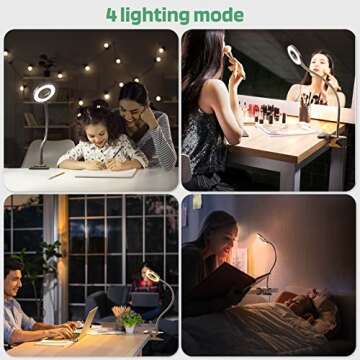 GLORIOUS-LITE LED Clip on Light - 36 LED Reading Lamp with 360° Gooseneck