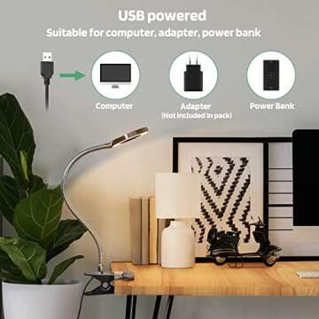 GLORIOUS-LITE LED Clip on Light with 4 Modes