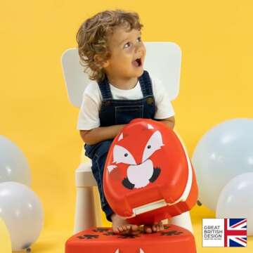 My Carry Potty - Fox Travel Potty, Award-Winning Portable Toddler Toilet Seat for Kids to Take Every...