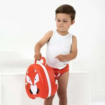 My Carry Potty - Fox Travel Potty, Award-Winning Portable Toddler Toilet Seat for Kids to Take Everywhere