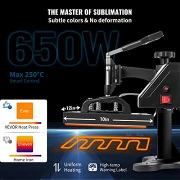 VEVOR Heat Press Machine for Crafting & Sublimation
