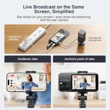 Magnetic Vlog Selfie Monitor Screen 4K with Remote