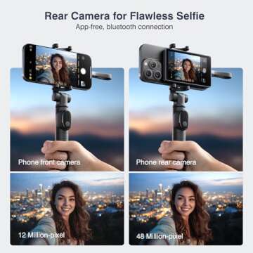Magnetic Vlog Selfie Monitor Screen 4K with Remote