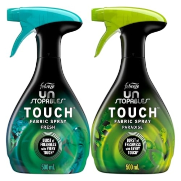 Febreze Unstopables Touch Fabric Spray and Odor Fighter, Fresh & Paradise - 2 Pack