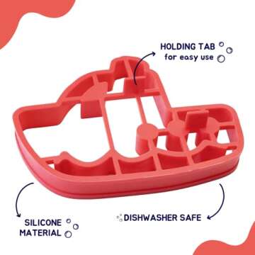 Pancake and Egg Molds - Transportation- 4 Pack, Reusable Silicone Pan Cake Non Stick Shaper Cooking ...