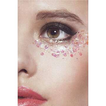 Iridescent Body Glitter - 15g Chunky Holographic Face Glitter, Hair Glitter, Eye Glitter and Body Glitter, Rave Glitter, Festival Accessories, Cosmetic Glitter Makeup. Loose Glitter Set