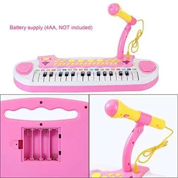 Love&Mini Piano Toy Keyboard for Kids - Birthday Gifts for 3 4 5 Years Old Girls Toys with 31 Keys a...