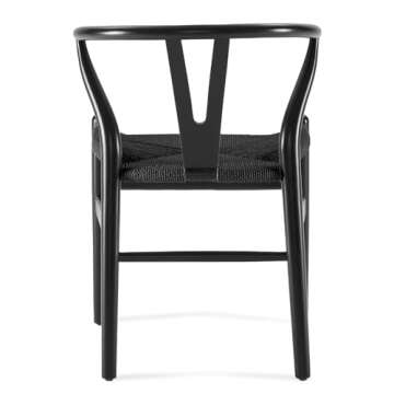 Wood Wishbone Dining Room Chairs Set of 2 Mid Century