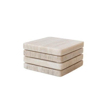 B-Living Marble Coasters - Beautiful Table Decor for Modern Homes