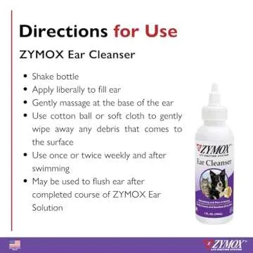 Zymox Ear Cleaner for Dogs and Cats - Gentle Ear Care Solution