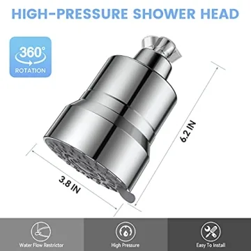 High Pressure Filtered Shower Head with 15 Stage Cartridge