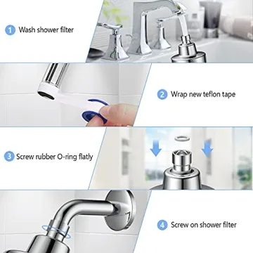 High Pressure Filtered Shower Head with 15 Stage Cartridge