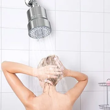 High Pressure Filtered Shower Head with 15 Stage Cartridge