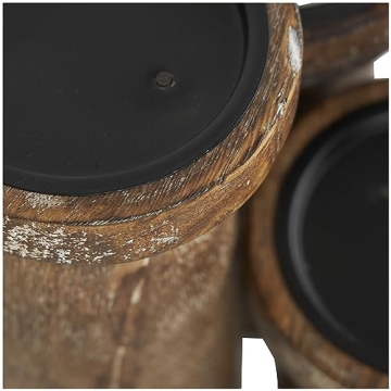 Deco 79 Mango Wood Candle Holder Set for Elegant Decor