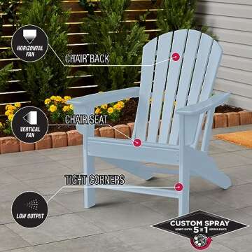 Rust-Oleum 376882 Stops Rust Custom Spray 5-in-1 Spray Paint, 12 oz, Satin Peaceful Blue