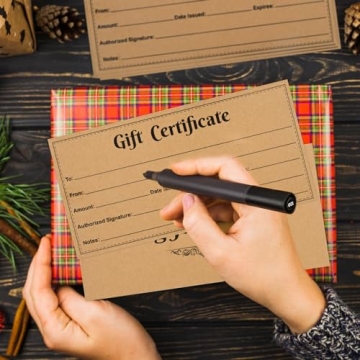 Blank Gift Certificates - 50 Pack for Any Occasion