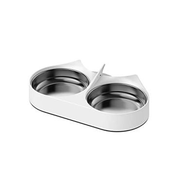 PETLIBRO Pet Food Splitter with Stainless Steel Bowls, Automatic Cat Feeder Bowls for Two Cats or Do...