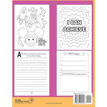 My Alphabet Affirmations Workbook: A Coloring and Handwriting Workbook: Positive Affirmations for Black and Brown Girls Elementary Edition