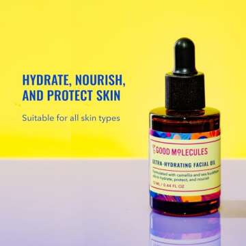 Good Molecules Ultra-Hydrating Facial Oil - Moisturizing, Facial Oil for Dewy Glow - Skincare for Fa...