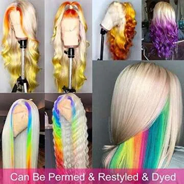 613 Body Wave Lace Front Wigs Human Hair Blonde Lace Front Wigs 13x4x1 Transparent Lace Front Wigs with Baby Hair Pre Plucked Natural Hairline 150% Density Light Blonde Human Hair Wigs for Women