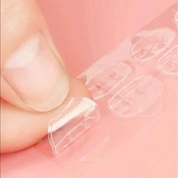 Ivtor 10 Sheets Waterproof Breathable Jelly Double Sided Nail Adhesives,Press on Nails Sticky Tabs Nail Glue Sticker