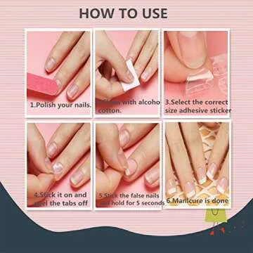 Ivtor 10 Sheets Waterproof Breathable Jelly Double Sided Nail Adhesives,Press on Nails Sticky Tabs Nail Glue Sticker