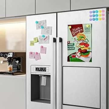 MaxGear Whiteboard Magnets, 36 Pack Strong Refrigerator Magnets for Kitchen, School Supplies for Teachers, 3 cm Round Colored Magnetic Pieces for Classroom, Refrigerator, Office, Home (5 Colors)