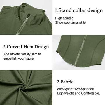 Women's Slim Fit Zip-Up Workout Tank Top for Fitness and Yoga