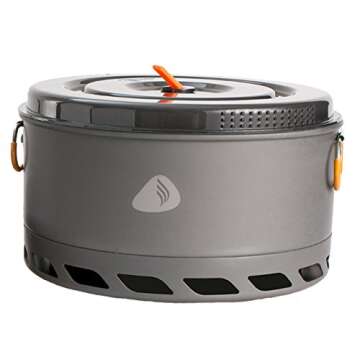 Jetboil 5-Liter FluxRing Camping Pot and Lid for Camp Cooking with Jetboil Backpacking Stoves