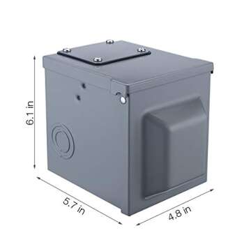 Miady 30 Amp 125 Volt RV Power Outlet Box, Enclosed Lockable Weatherproof Outdoor Electrical NEMA TT...