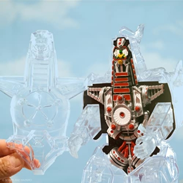 Super7 Super Cyborg Mighty Morphin Power Rangers Dragonzord (Clear) - 11" Power Rangers Action Figure Classic TV Show Collectibles and Retro Toys