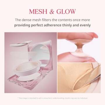CLIO Kill Cover Mesh Glow Cushion Foundation ([Refill Included] 15g*2, 21N LINEN), Glass Skin, Long-Lasting, Lightweight, Buildable Coverage, Glowy Skin Makeup