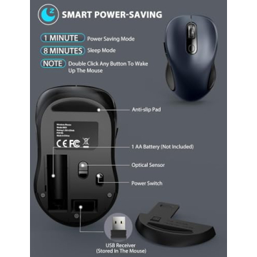 Trueque Wireless Mouse for Laptop - Ergonomic & Multifunctional