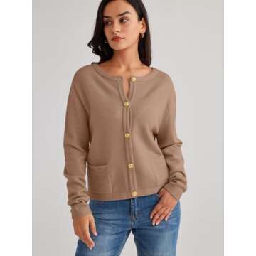 LILLUSORY Women's Long Sleeve Cardigan Sweater for 2025