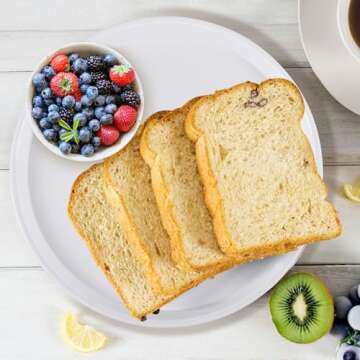 Utiao 6 Packs Plastic Round Serving Trays, Fast Food Serving Tray