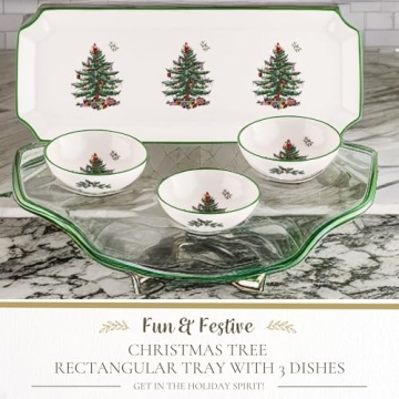 Spode Christmas Tree Serveware Set - Holiday Entertaining Essentials
