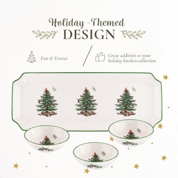 Spode Christmas Tree Serveware Set - Holiday Entertaining Essentials