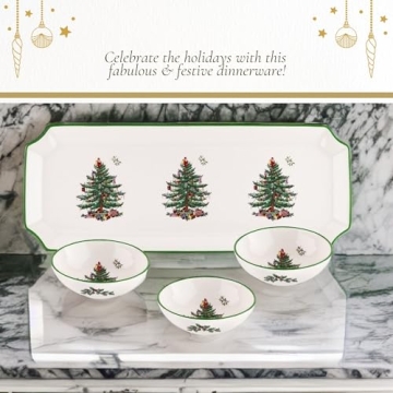 Spode Christmas Tree Serveware Set - Holiday Entertaining Essentials